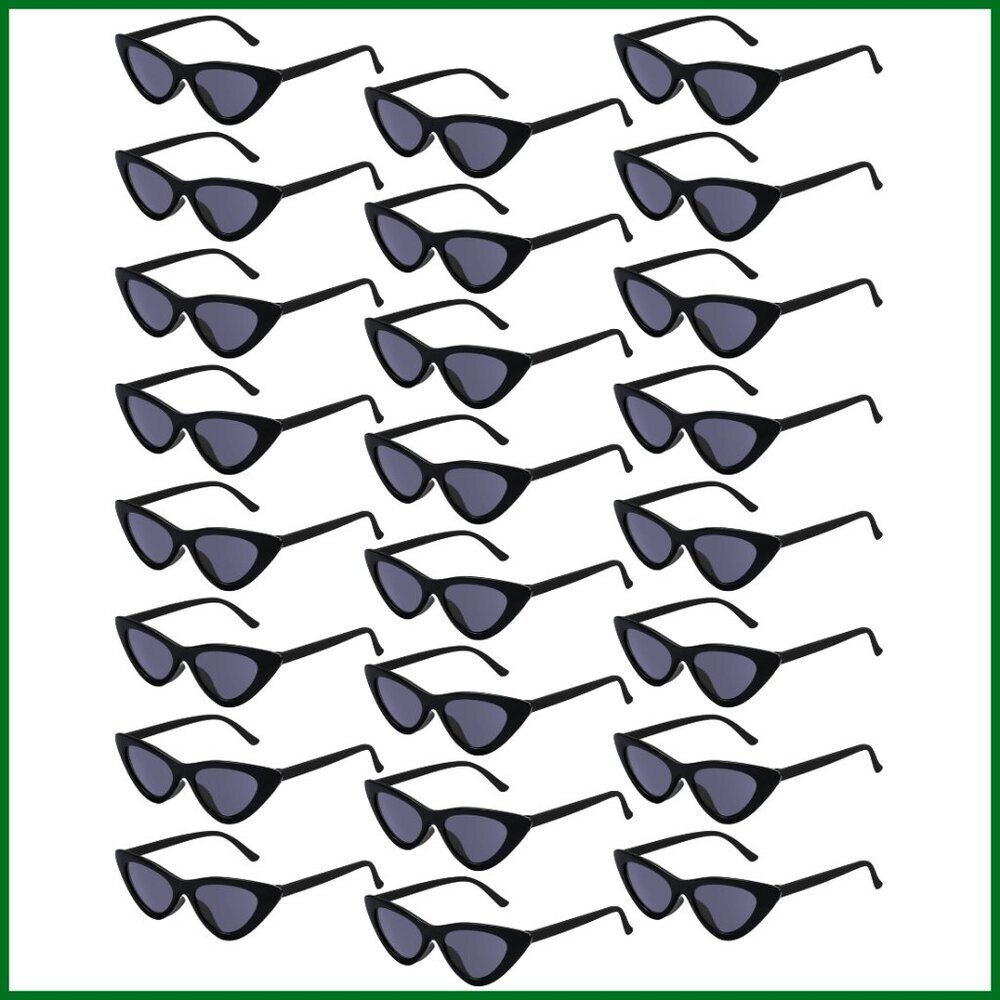 24 Pairs Retro Cat Eye Sunglasses Plastic Frame Vintage Trendy